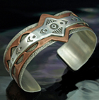 Silver & Copper Cuff Bracelet